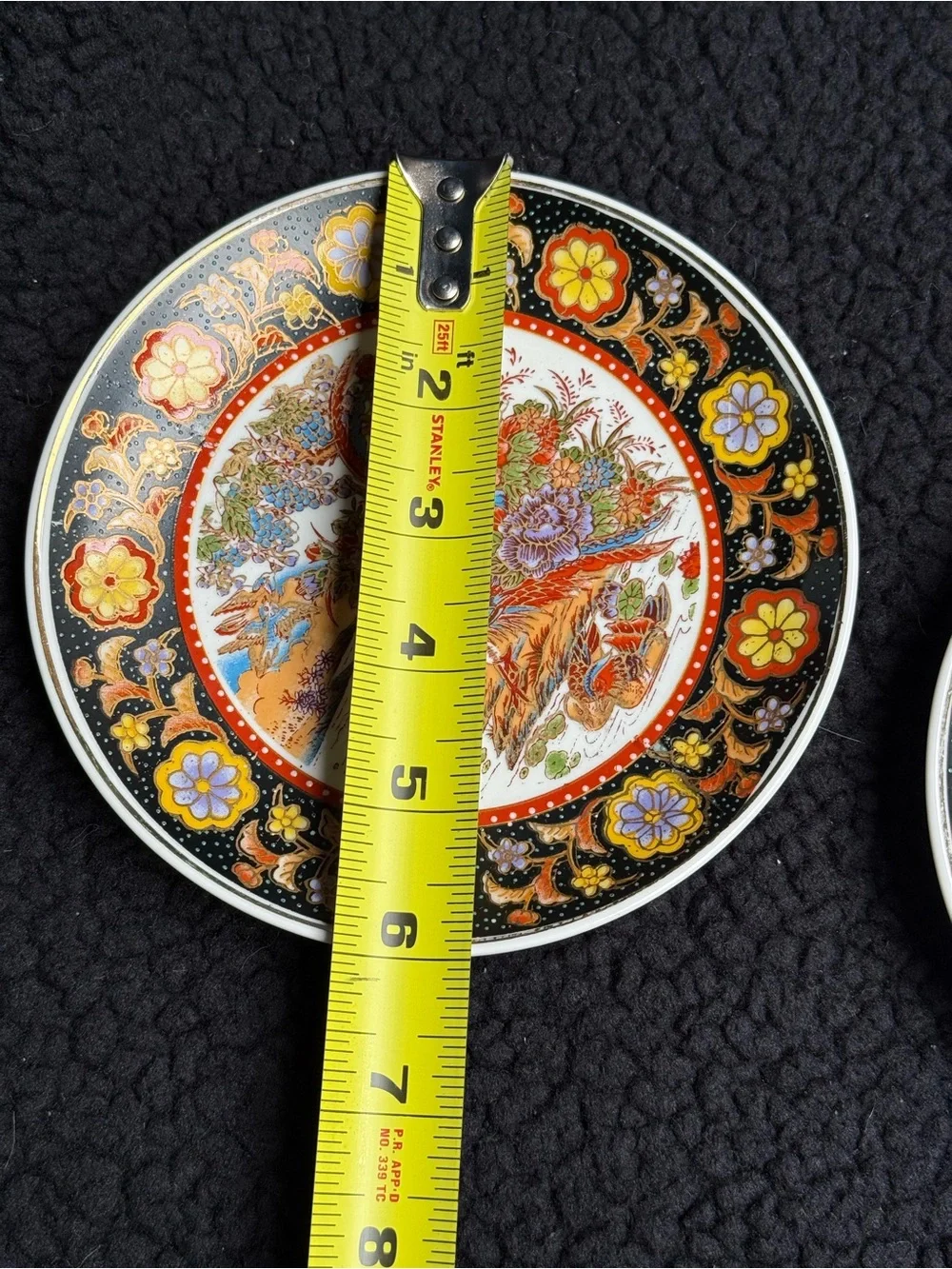 Vintage 1990s Ks Collection Imari Style Porcelain Plates Set Birds Flowers 6